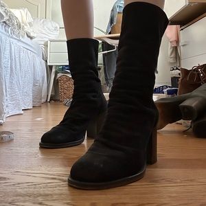 Free people heeled zip up boots